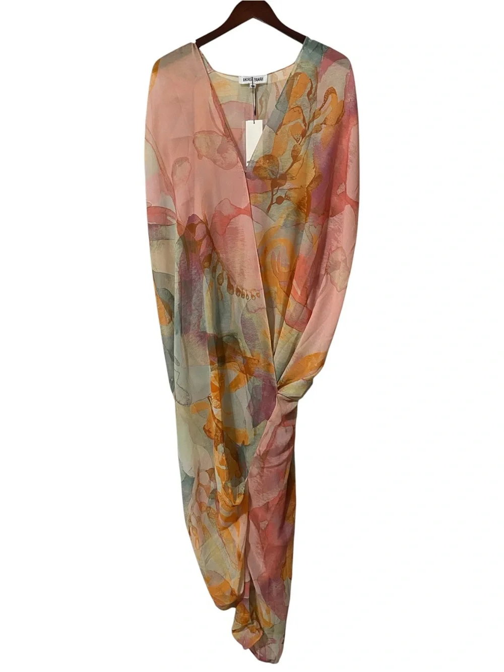 NWT Andrea Iyamah Adi Kaftan Dress or Cover Up Size S / M - Picture 9 of 12
